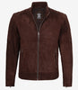 Veste en daim marron foncé haut de gamme pour homme