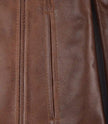 Womens Brown Leather 3 4 Length Coat