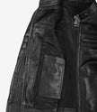 Veste en cuir noir style motard pour femme