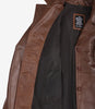 Womens Brown Leather 3 4 Length Coat