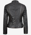 Womens Ruboff Brown Leather Jacket