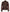 Veste style motard en cuir texturé marron pour femme