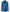 Manteau en cuir ciré bleu pour femme - Trois boutons